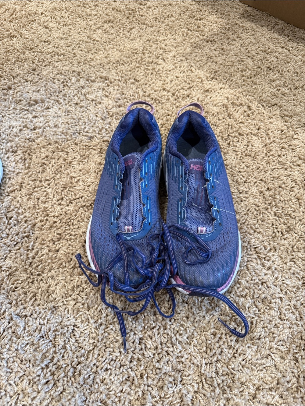 Hoka Women’s Running Shoes - Navy and Purple Accents